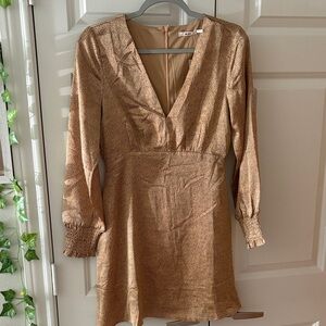 Miami Gold Long Sleeve Dress